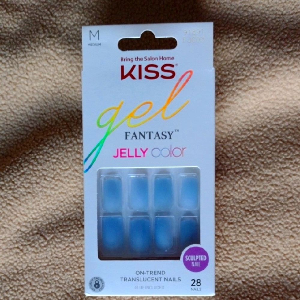 KISS Gel Fantasy Jelly Color Nails - Translucent Blue